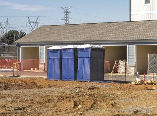 the number of construction portable toilets required depends on the number of employees and the period of the project